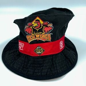 Vintage MiLB Rochester Red Wings Black/Red Bucket Hat Frito Lay Rold Gold